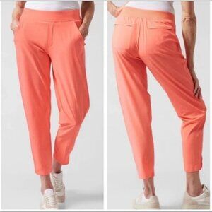 Athleta 16 Tall Hot Coral Brooklyn Ankle Pant Soft Stretch Fabric